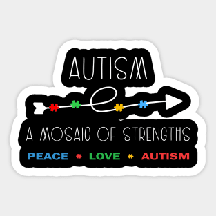 Autism A Mosaic of Strengths Sticker